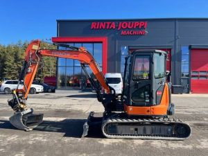 Hitachi ZX 55 U-5 A CLR / Engcon,Rasvari,2 kauhaa