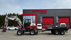 Takeuchi TB 295 W / Kärry, Pyörittäjä, 5kpl työlaitetta!