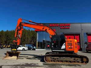 HITACHI ZX 225US LC-6/ Pyörittäjä+pihdit, Kauha, Rasvari!