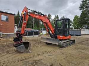 KUBOTA U56-5, Rototilt, Eberspächer, Rasvari
