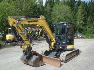 YANMAR Vio 50-6A pyörittäjällä, Mini-excavators < 7t