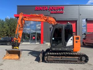 Hitachi ZX 85 US / Engcon, Pihdit, Rasvari, Kauha