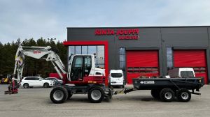 Takeuchi TB 295 W / Kärry, Pyörittäjä, 5kpl työlaitetta!