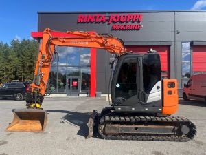 Hitachi ZX 85 US / Engcon, Pihdit, Rasvari, Kauha