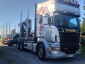 SCANIA R 730 Puutavarayhdistelmä, 2-двуосный