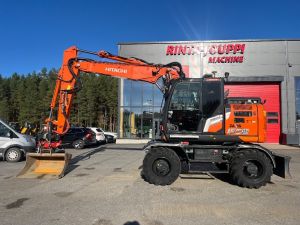 Hitachi ZX 155 W-7 / Pyörittäjä, Leica 3D, ym!, Pyöräkaivukoneet