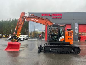HITACHI ZX 135 US-7 / Engcon, Kauha, Rasvari, Гусеничные экскаваторы