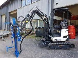 ECM ES18ZT + HansaDrill Mini + Darda C12, Mini-excavators < 7t