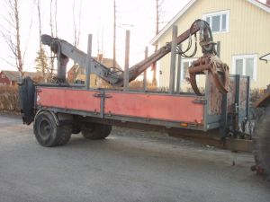 HIAB Tukkisiirto kärry / Stock flyttvagn, Cranes / loaders