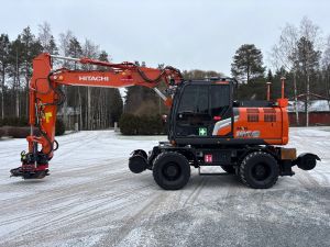 HITACHI ZAXIS180W-7 + RATAVARUSTUS + RASVARI + LÄMMITIN + RC6 PIHDILLÄ + NOVATRON 3D