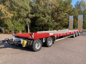 HUMBAUR 5-AKSELINEN + 12,2M SUORA KANSI + LEVIKKEET + HYDRAULISET AJOSILLAT, Special transport