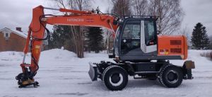 HITACHI ZX 140 W-3 / Vähän ajettu, Tulossa!, Hjulburna grävmaskiner