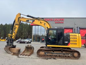 CAT 318 FL / Pyörittäjä, 3D-laite, 3 Kauhaa!