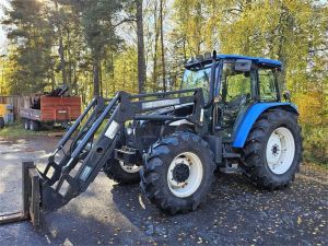 New Holland TL100, Etukuormain, Perävaunu, Takalana