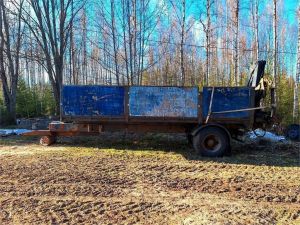 [OTHER] Traktorin peräkärry nosturilla, 4-axle