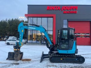 Airman AX 55 / Engcon, Pihdit, 3 kauhaa, Rasvari, Minikaivukoneet < 7t