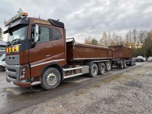 Volvo FH16 750, EURO 6, 8x4, Siisti yhdistelmä, Sora- ja kippiautot, 2-akselinen