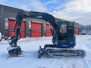 ECM ES 85 / Pyörittäjä, Koura, 600mm telat!, Midi excavators 7t - 12t