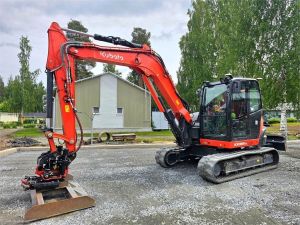 KUBOTA KX085-5, Rototilt, 3 kauhaa, Ebersbächer