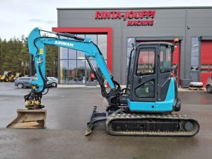 AIRMAN AX55 U-6A / Engcon,Rasvari,Kauha, Pienet tunnit!, Minigrävare < 7t