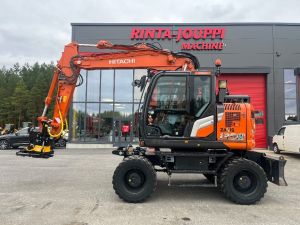 HITACHI ZX 135 W-7 / Huippu varusteet, Vuokrakone!, Hjulburna grävmaskiner