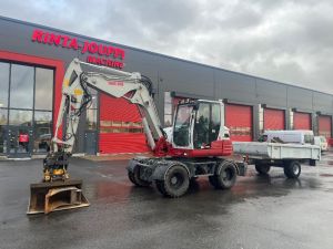 TAKEUCHI TB 295 W / Engcon, Kärry, Paljon työlaitteita