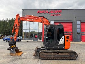 Hitachi ZX 85 US / Engcon, Kauha, Rasvari, Huollettu!