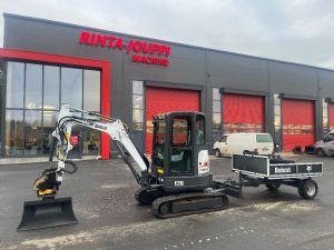 BOBCAT E 26 / Engcon, Kärry, 2 kauhaa, Mini-excavators < 7t