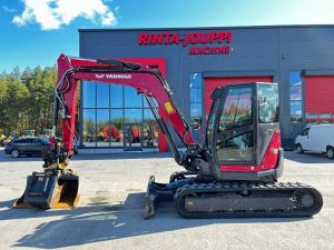 YANMAR Vio 80 / Engcon, 2 kauhaa, Rasvari, Stage V, Midigrävmaskiner 7t - 12t