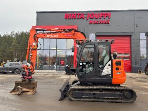 HITACHI ZX 85 US-5 / Rototilt, Kauha, Rasvari, Lämmitin, Midigrävmaskiner 7t - 12t