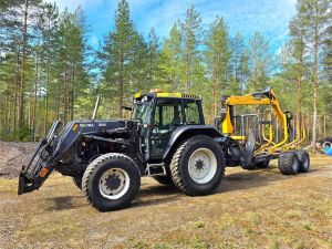VALTRA 6850, Oniar Metsäperävaunu kuormaimella, Traktorer
