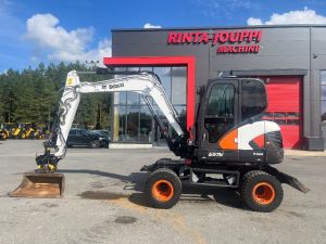 BOBCAT E 57 W / Engcon, Kauha, Rasvari, Lämmitin, Wheeled excavators