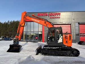 Hitachi ZX 135 US / Pyörittäjä, Rasvari, 4 työlaitetta, ym
