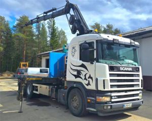 SCANIA 124L 6X2, Hiab 220 C-5, 2-axlig
