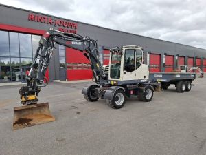 Myydään Schaeff TW95 / Engcon, Kärry, 2 kauhaa, Rasvari