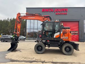 HITACHI ZX 135 W-7 / Pyörittäjä, 3 kauhaa, Rasvari, StageV, Wheeled excavators