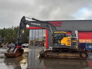 Volvo ECR 355 E / Pyörittäjä, Leica 3D, 2-kauhaa
