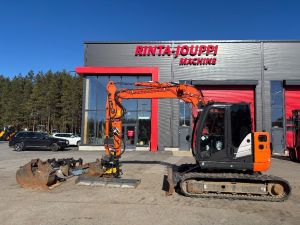 HITACHI ZX 85 US / Engcon, 10 työlaitetta, Ym!, Средние экскаваторы