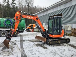 Hitachi ZX48U-3 CLR, Indexator, 6 kauhaa, harja...