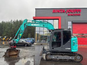 KOBELCO SK 75 SR / Pyörittäjä, 2 Kauhaa, Rasvari, Webasto, Midigrävmaskiner 7t - 12t