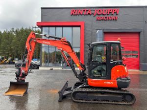 KUBOTA KX 057-4 / Pyörittäjä, 3 Kauhaa, Rasvari, Minigrävare < 7t