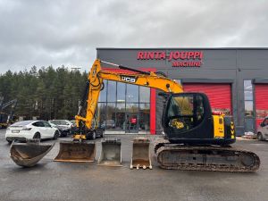 JCB JZ 140 LC / Engcon, 4 kauhaa, Rasvari