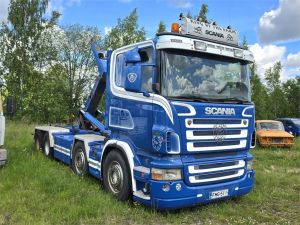 SCANIA R420 8X4, Meiller RK 20.70 Koukkuauto, Demountable trucks, 2-axle
