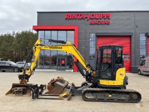 Yanmar Vio 57 / Engcon, 9 työlaitetta, Rasvari