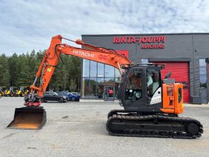 Hitachi ZX 135 US-6 / Pyörittäjä, kauha, Rasvari, Ym!