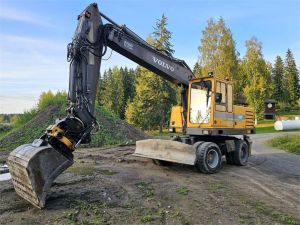Volvo EW200, Engcon, kauha, Pyöräkaivukoneet