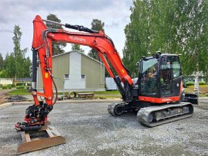 Kubota KX085-5, Rototilt, 3 kauhaa, Ebersbächer, Midikaivukoneet 7t - 12t