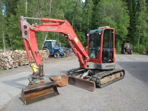 Yanmar Vio 55 pyörittäjällä, Minikaivukoneet < 7t