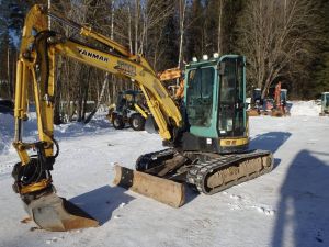YANMAR Vio 57-U pyörittäjällä, Mini-excavators < 7t