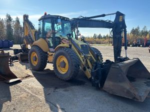 New Holland LB 115 B-4 PS / Kallistaja, 2 kauhaa, Hyd-piikit